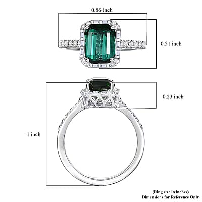  Certified & Appraised Rhapsody AAAA Santa Rosa Tourmaline and E-F VS Diamond 2.99 ctw Ring in 950 Platinum (Size 10.0) 5.90 Grams