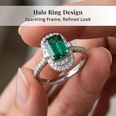 Certified & Appraised Rhapsody AAAA Pirineu Lagoon Tourmaline and Diamond E-F VS 2.35 ctw Ring in 950 Platinum (Size 10.0) 6.10 Grams