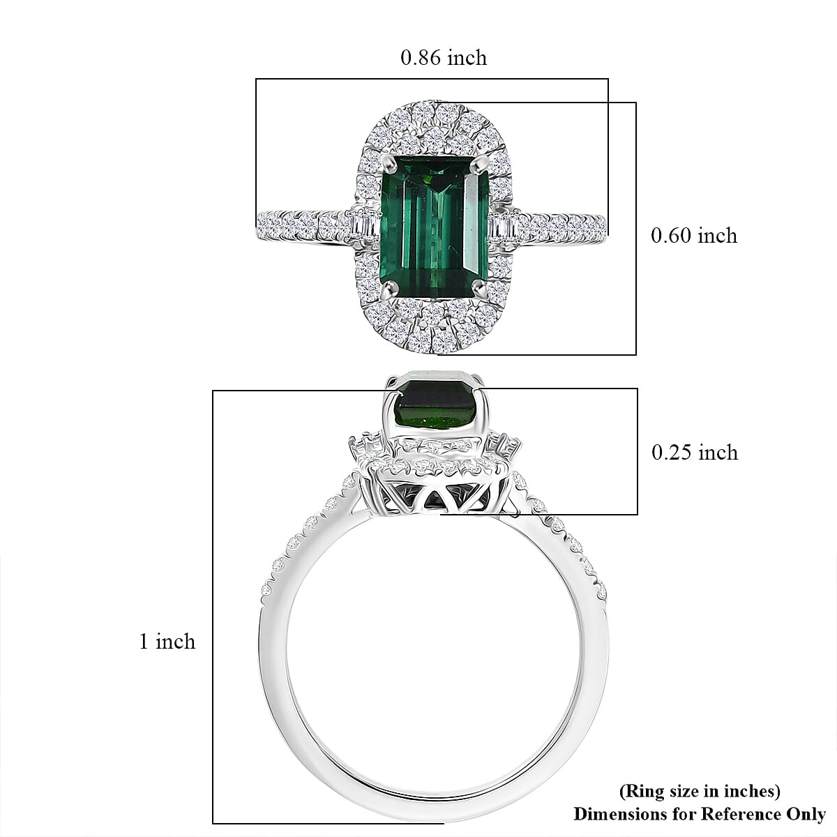 Certified & Appraised Rhapsody AAAA Pirineu Lagoon Tourmaline and Diamond E-F VS 2.33 ctw Ring in 950 Platinum (Size 10.0) 6.10 Grams image number 5