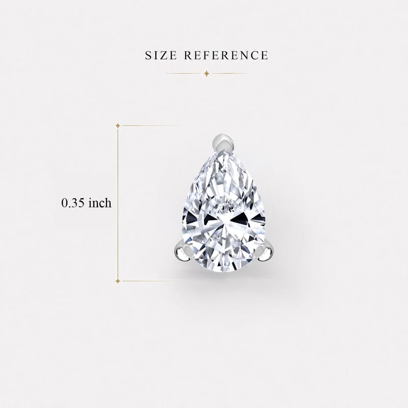 Lab Grown Diamond E-F VS Flat Back Earrings in Rhodium Over Sterling Silver 2.00 ctw