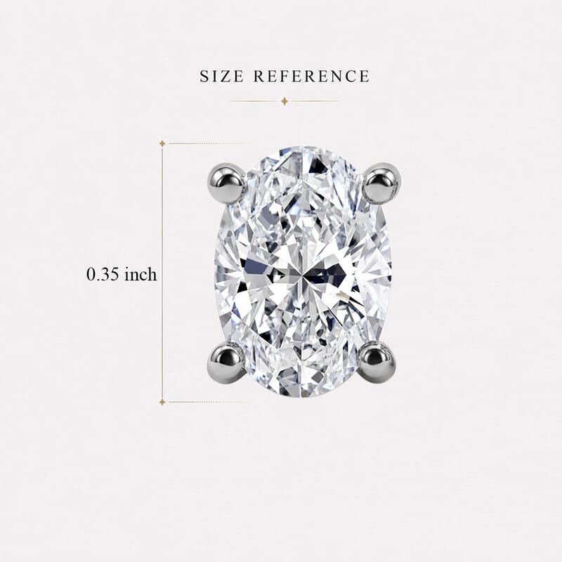Lab Grown Diamond  Flat Back Earrings in Rhodium Over Sterling Silver 2.00 ctw
