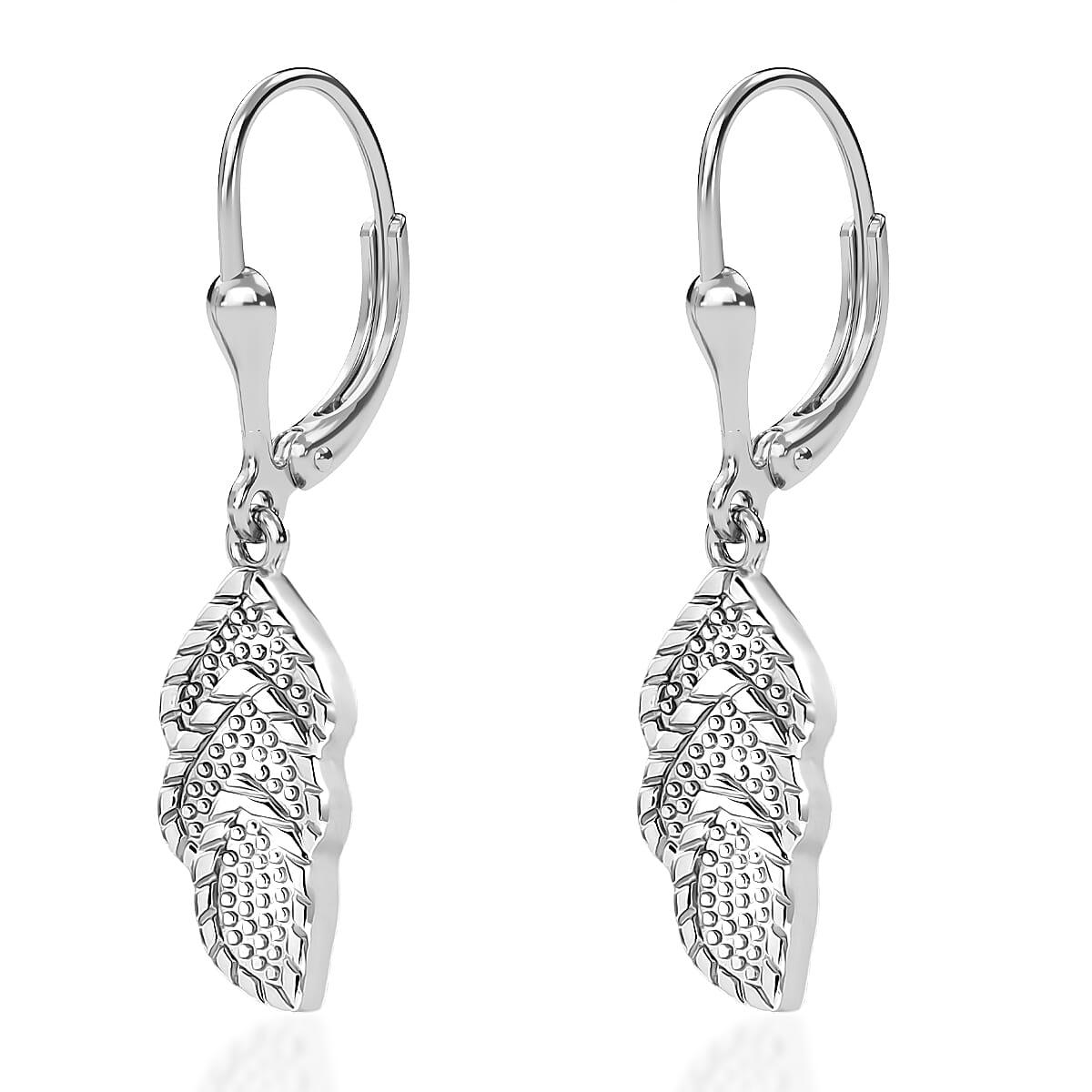 D'Joy Platinum Over Sterling Silver Fancy Earrings (3.11 g)