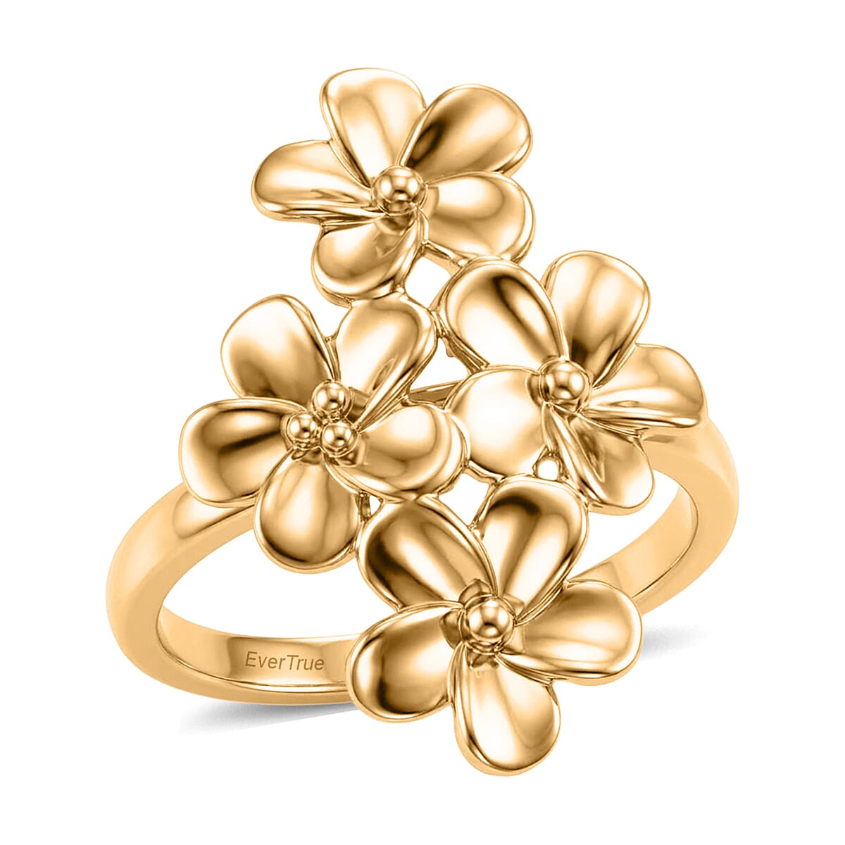 EverTrue Bronzella Collection Floral Ring in 18K YG Plated Bronze Size 10