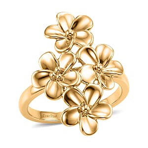 EverTrue Bronzella Collection Floral Ring in 18K YG Plated Bronze (Size 10.0)