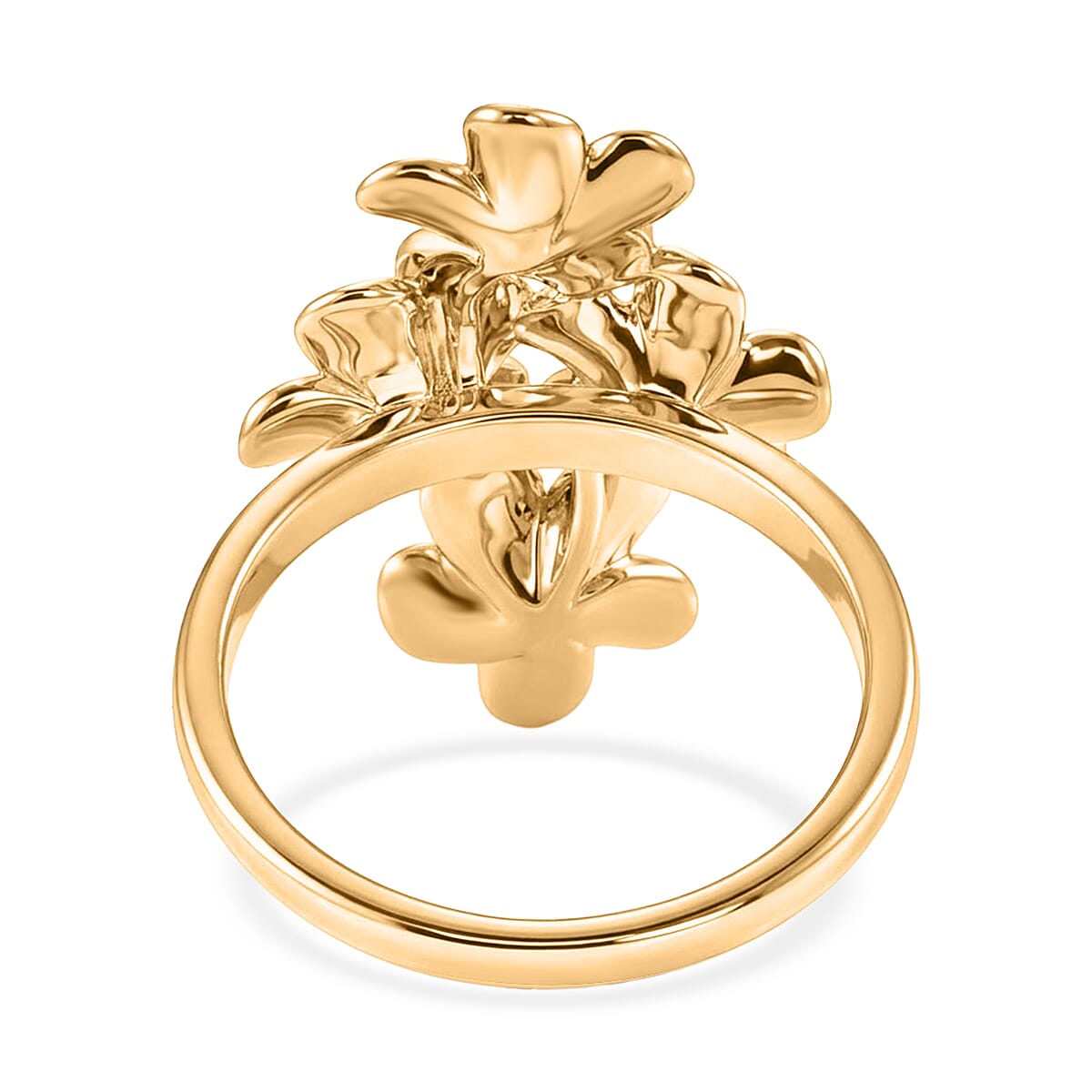 EverTrue Bronzella Collection Floral Ring in 18K Yellow Gold Plated Bronze (Size 5.0)