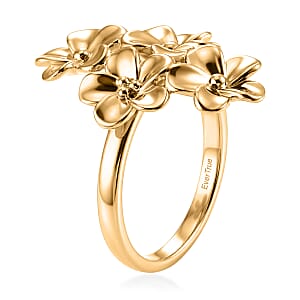 EverTrue Bronzella Collection Floral Ring in 18K YG Plated Bronze (Size 10.0)
