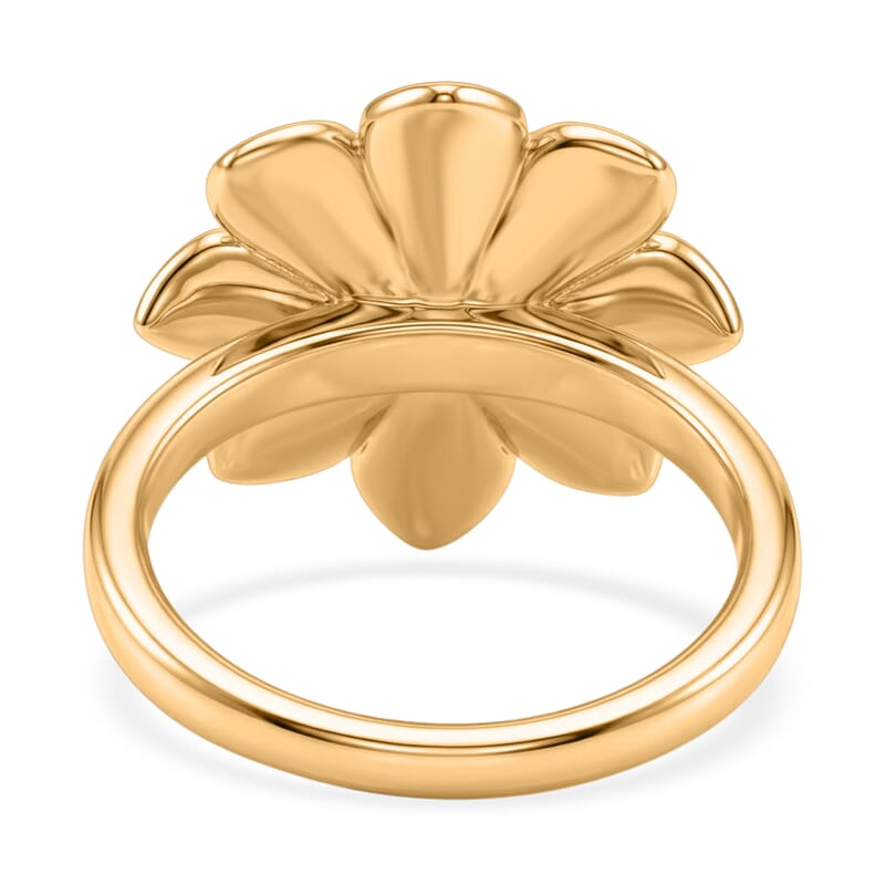 EverTrue Bronzella Collection Floral Ring in 18K YG Plated Bronze (Size 5.0)