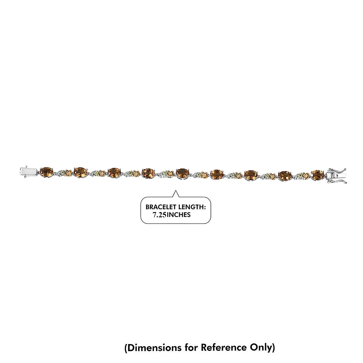 EverTrue Autumn Alexite, Hebei Peridot Bracelet in 18K YG Plated and Platinum Bond (7.25 In) 11.30 ctw image number 4