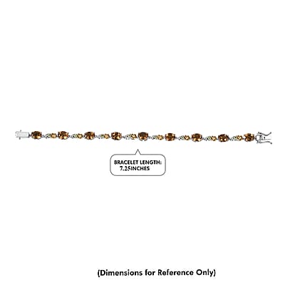 EverTrue Autumn Alexite and Hebei Peridot 11.30 ctw Rose Flower Bracelet in 18K YG Plated and Platinum Bond (7.25 In)