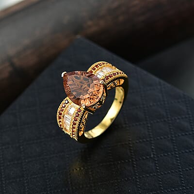 EverTrue Autumn Alexite, Multi Gemstone Ring in 18K YG Plated 6.15 ctw (Size 10.0)