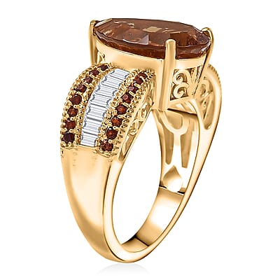 EverTrue Autumn Alexite, Multi Gemstone Ring in 18K YG Plated 6.15 ctw (Size 10.0)