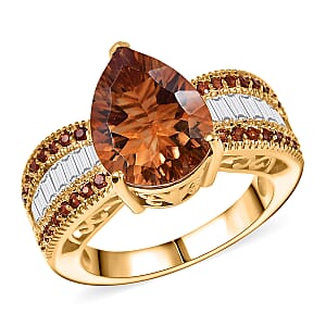 EverTrue Autumn Alexite, Multi Gemstone Ring in 18K YG Plated (Size 10.0) 6.15 ctw