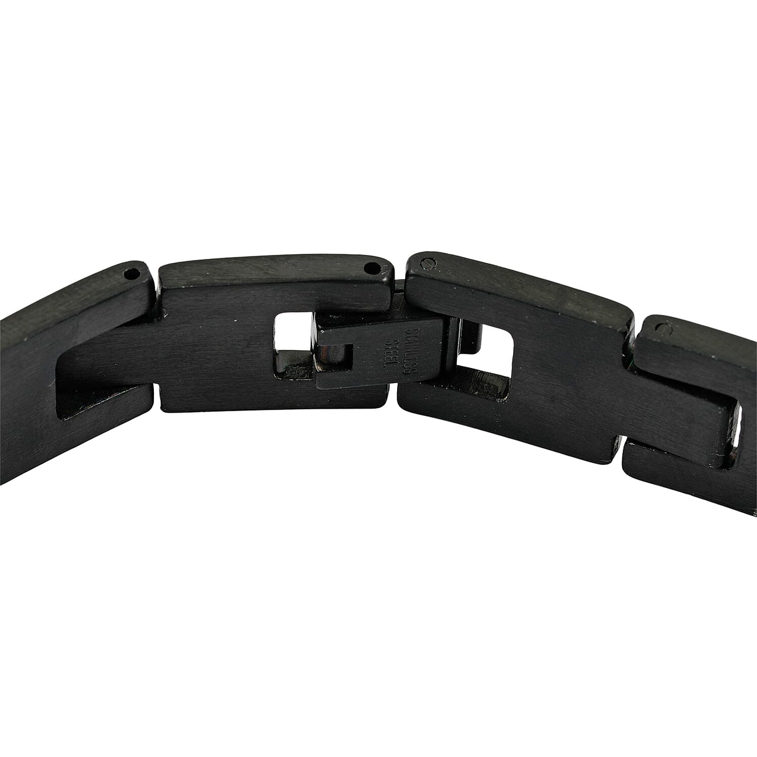 The Lords Prayer Steel Bracelet in Black Silvertone (7.50 In)