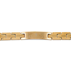 The Lords Prayer Steel Bracelet in Goldtone (7.50 In)
