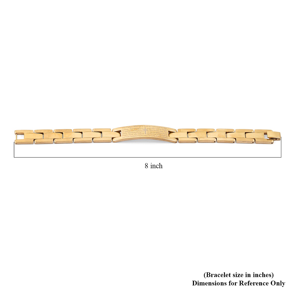 The Lords Prayer Steel Bracelet in Goldtone (7.50 In) image number 5