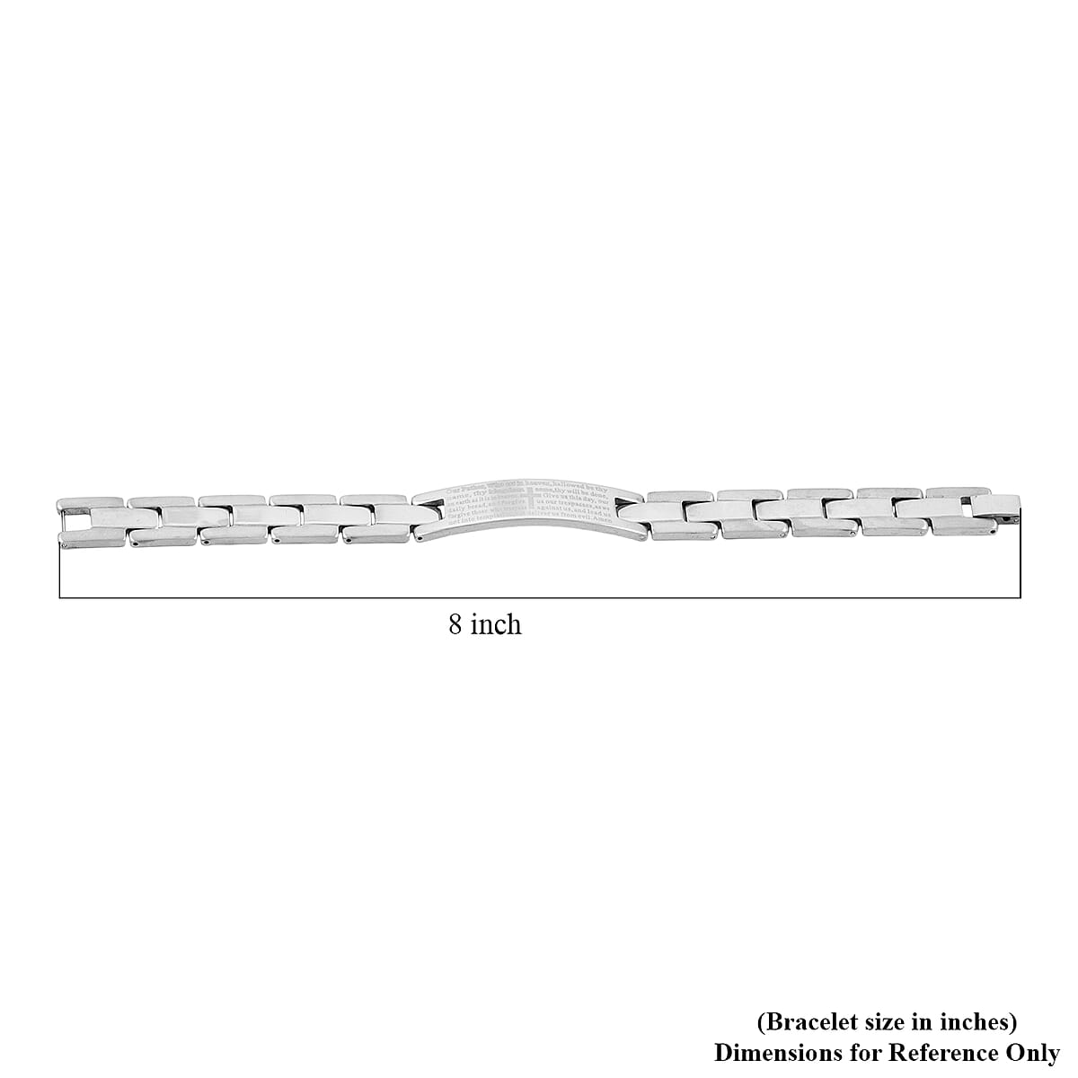 The Lords Prayer Steel Bracelet in Silvertone (7.50 In) image number 5
