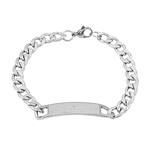 The Lords Prayer Steel Bracelet in Silvertone (8.00 In)