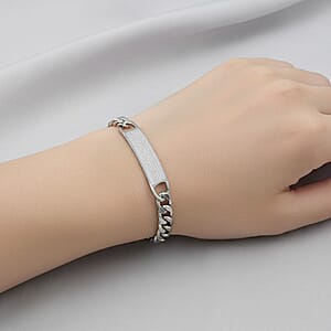 The Lords Prayer Steel Bracelet in Silvertone (8.00 In)