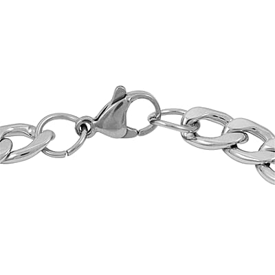 The Lords Prayer Steel Bracelet in Silvertone (8.00 In)