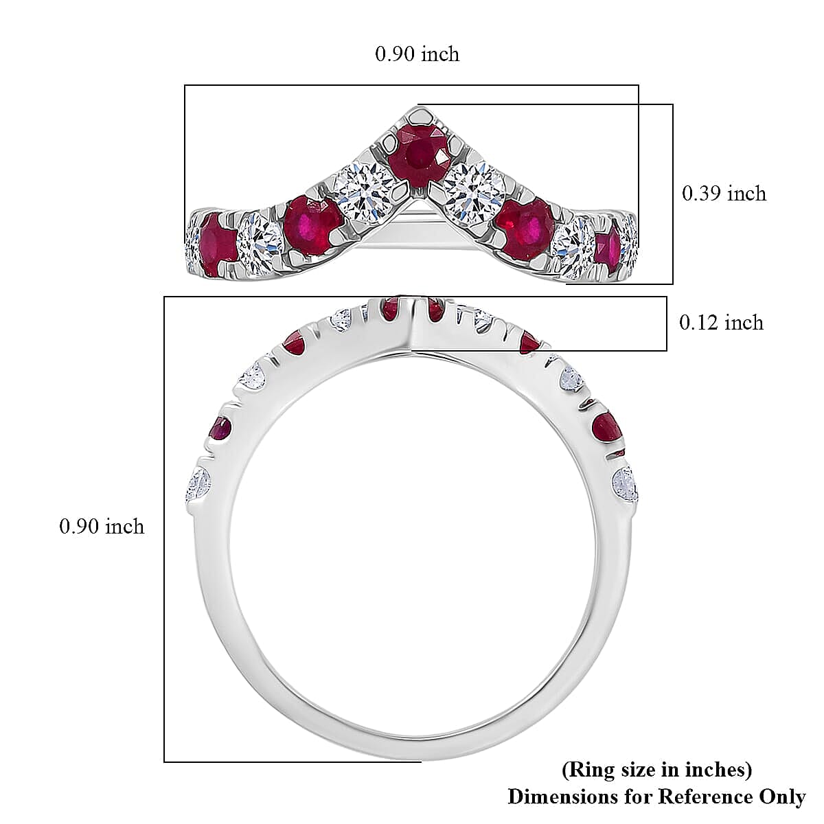 Certified & Appraised AAA Montepuez Ruby, Diamond Ring in 10K White Gold 1.28 ctw (Size 8.0) image number 5