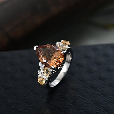 EverTrue Autumn Alexite, Multi Gemstone Ring in Platinum Bond 5.75 ctw (Size 10.0)