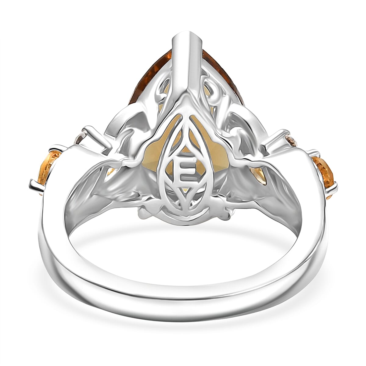 EverTrue Autumn Alexite and Multi Gemstone 5.75 ctw Ring in Platinum Bond (Size 10.0) image number 4