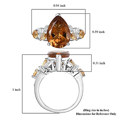 EverTrue Autumn Alexite, Multi Gemstone Ring in Platinum Bond 5.75 ctw (Size 10.0)
