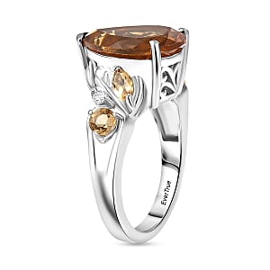 EverTrue Autumn Alexite, Multi Gemstone Ring in Platinum Bond 5.75 ctw (Size 6.0)