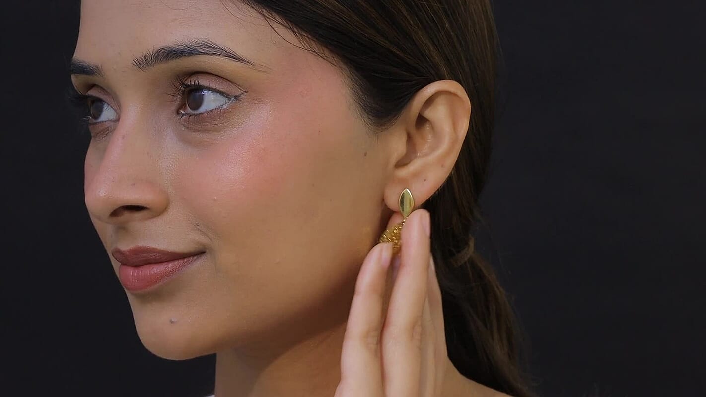 EverTrue Bronzella Collection Earrings in 18K Yellow Gold Plated Bronze