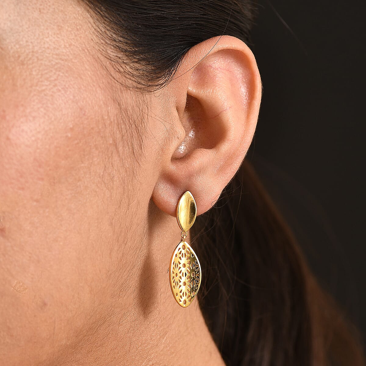 EverTrue Bronzella Collection Earrings in 18K Yellow Gold Plated Bronze image number 2
