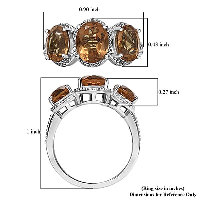 EverTrue Autumn Alexite Ring in Platinum Bond 4.35 ctw (Size 10.0)