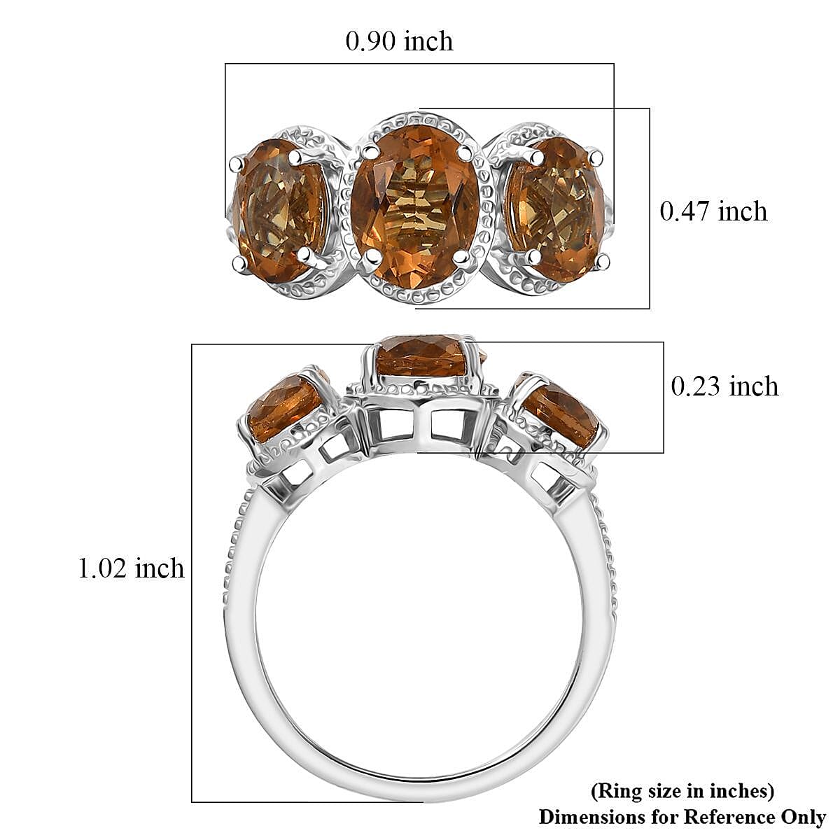 EverTrue Autumn Alexite 4.35 ctw Ring in Platinum Bond (Size 8.0) image number 5