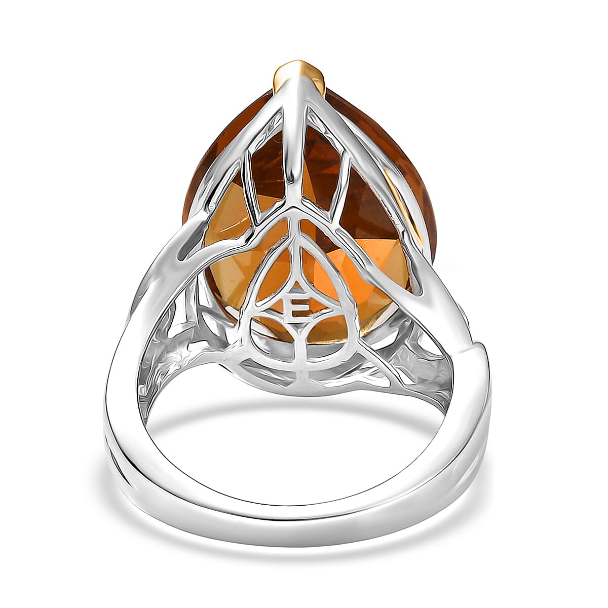 EverTrue Autumn Alexite, White Zircon Ring in 18K YG Plated and Platinum Bond (Size 10.0) 15.10 ctw image number 4