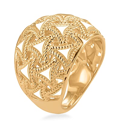 EverTrue Bronzella Collection Regal Knot Filigree Ring in 18K Yellow Gold Plated Bronze (Size 5.0)