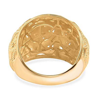 EverTrue Bronzella Collection Regal Knot Filigree Ring in 18K Yellow Gold Plated Bronze (Size 5.0)