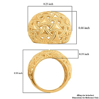EverTrue Bronzella Collection Regal Knot Filigree Ring in 18K Yellow Gold Plated Bronze (Size 5.0)
