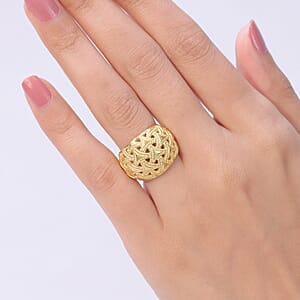 EverTrue Bronzella Collection Dome Ring in 18K Yellow Gold Plated Bronze