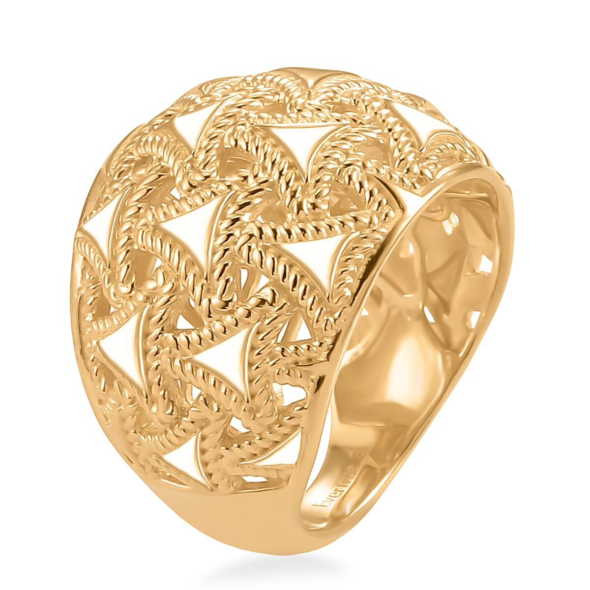 EverTrue Bronzella Collection Dome Ring in 18K Yellow Gold Plated Bronze image number 3