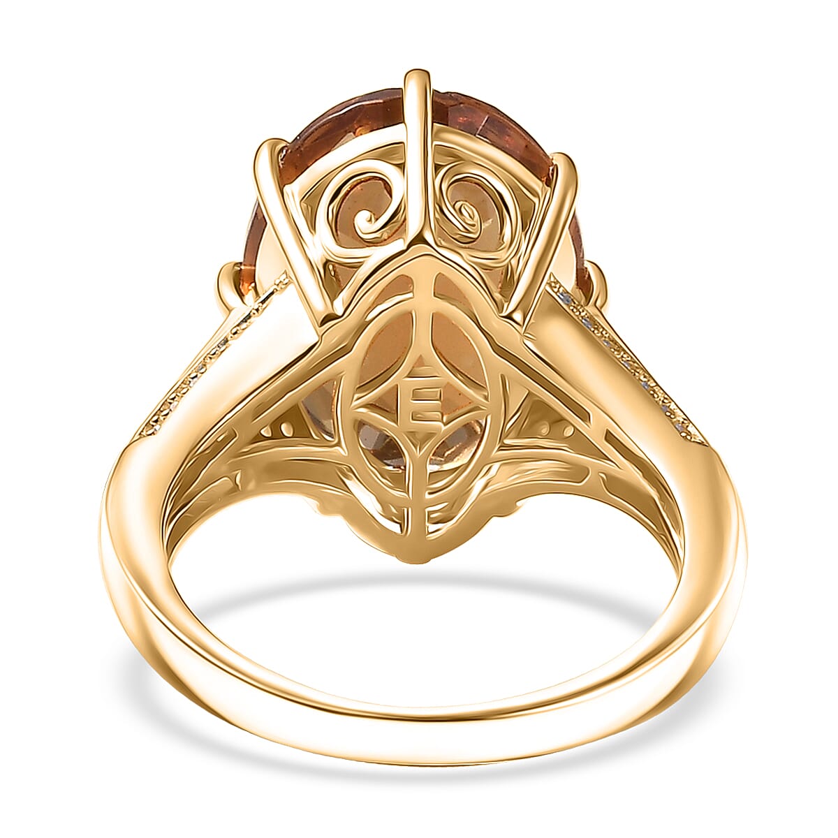 EverTrue Autumn Alexite, White Zircon Ring in 18K YG Plated 9.10 ctw (Size 5.0) image number 4