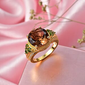 EverTrue Autumn Alexite, Multi Gemstone Ring in 18K YG Plated 3.85 ctw (Size 10.0)