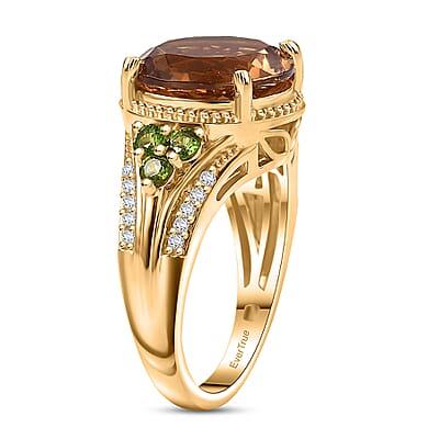 EverTrue Autumn Alexite, Multi Gemstone Ring in 18K YG Plated 3.85 ctw (Size 10.0)