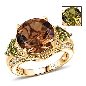 EverTrue Autumn Alexite, Multi Gemstone Ring in 18K YG Plated 3.85 ctw (Size 5.0)