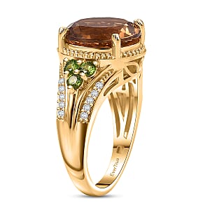 EverTrue Autumn Alexite, Multi Gemstone Ring in 18K YG Plated 3.85 ctw (Size 5.0)