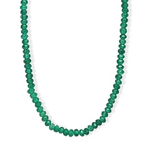 D'Joy Verde Onyx Beaded Necklace in 18K Vermeil YG Over Sterling Silver 50.00 ctw (18 Inches)