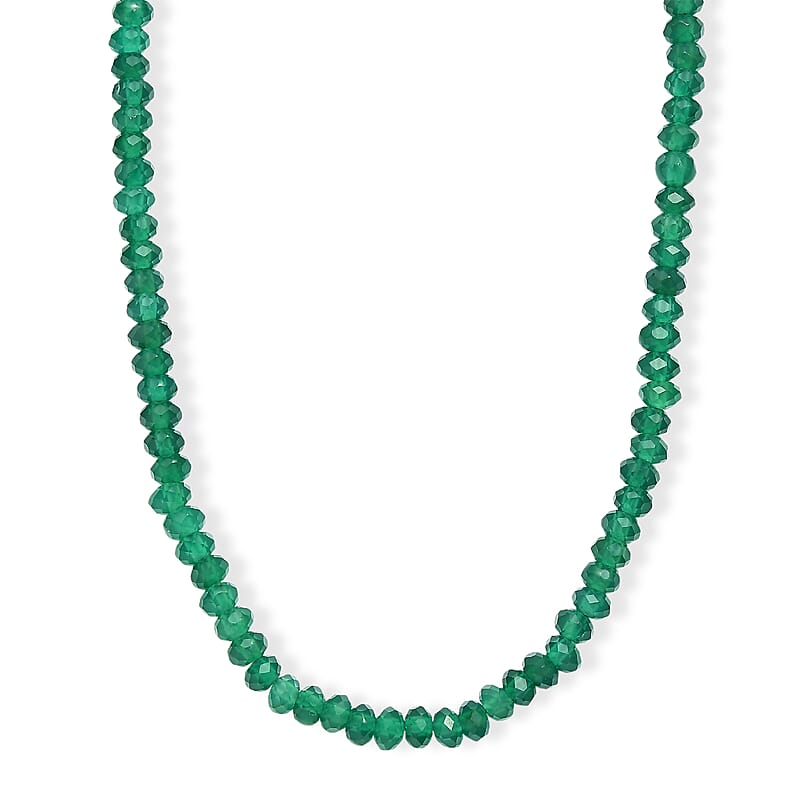 D'Joy Verde Onyx Beaded Necklace in 18K Vermeil YG Over Sterling Silver 50.00 ctw (18-20 Inches)