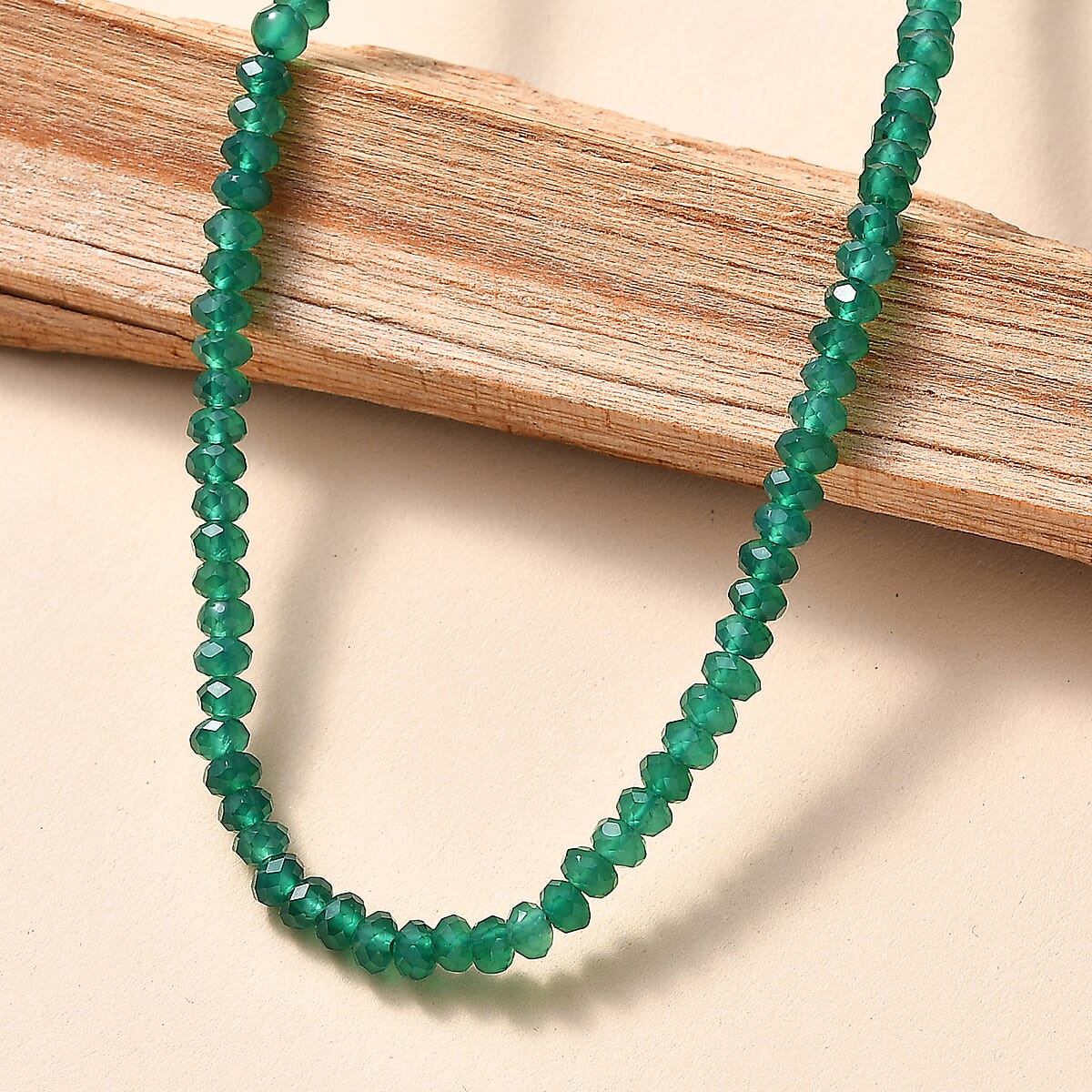 D'Joy Verde Onyx Beaded Necklace in 18K Vermeil YG Over Sterling Silver 50.00 ctw (18 Inches) image number 1