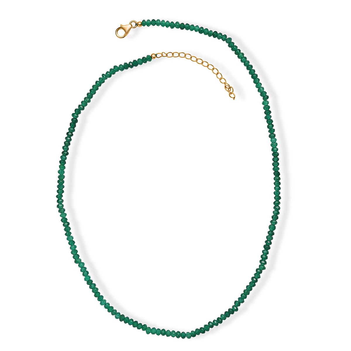 D'Joy Verde Onyx Beaded Necklace in 18K Vermeil YG Over Sterling Silver 50.00 ctw (18 Inches) image number 3