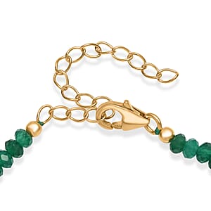D'Joy Verde Onyx 20.00 ctw Beaded Bracelet in 18K Vermeil Yellow Gold Over Sterling Silver (7.25 In)