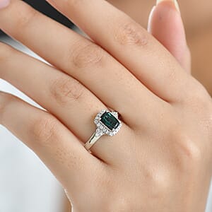 Certified & Appraised Rhapsody AAAA Monte Belo Indicolite and E-F VS Diamond 1.35 ctw Ring in 950 Platinum (Size 6.0) 5.83 Grams