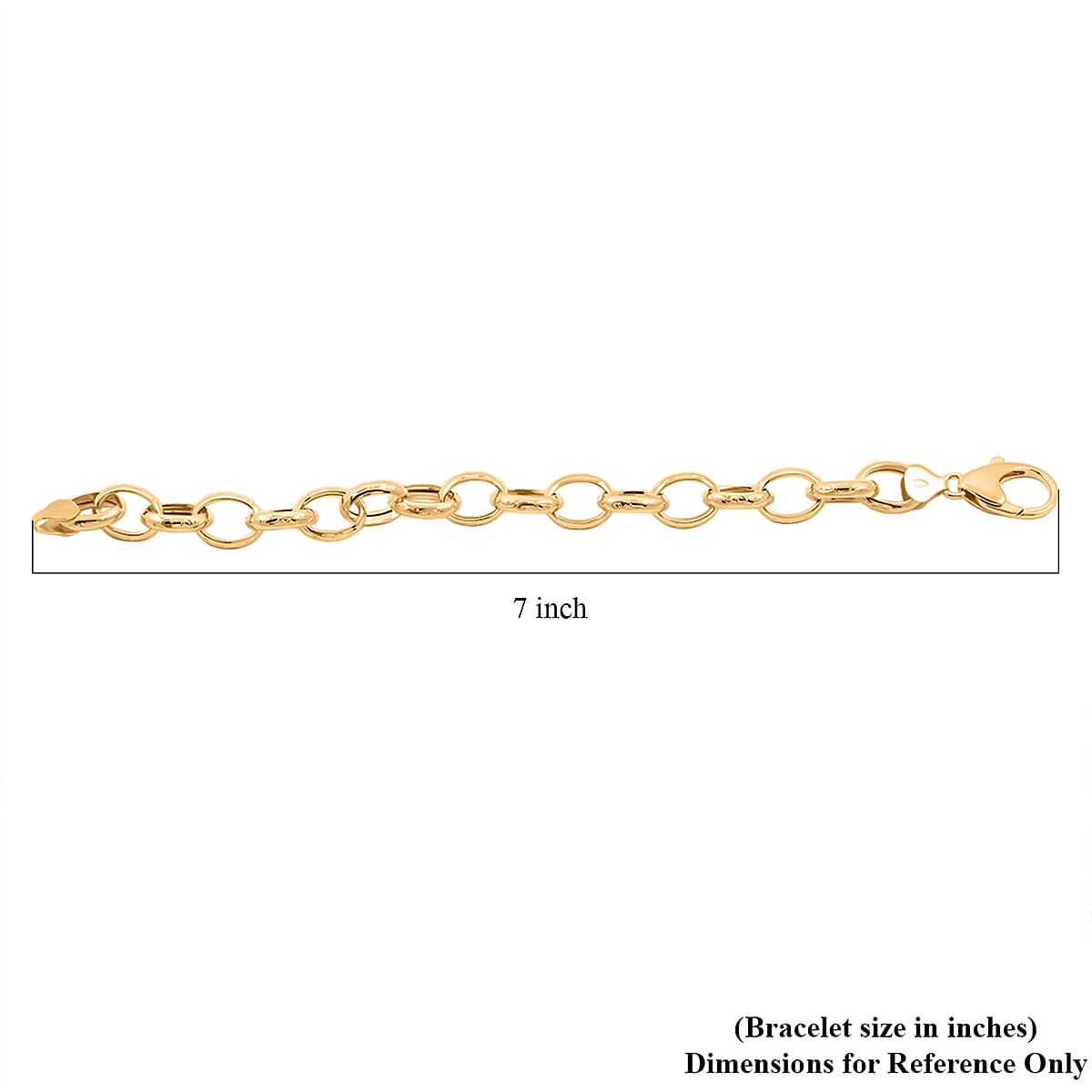 La Bella Italian Fancy Rolo Flower Chain Bracelet in 14K Yellow Gold Over Sterling Silver (7.50 In) 10.5 Grams image number 5